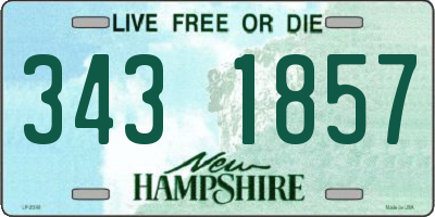 NH license plate 3431857