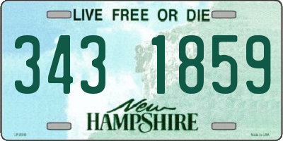 NH license plate 3431859