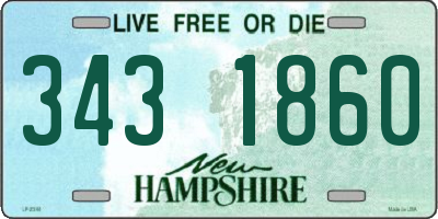 NH license plate 3431860