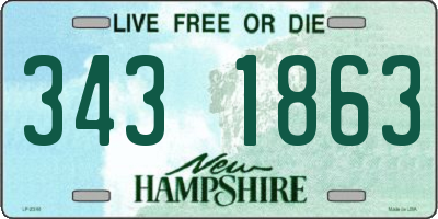 NH license plate 3431863