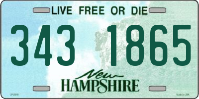 NH license plate 3431865