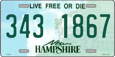 NH license plate 3431867