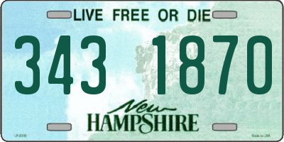 NH license plate 3431870