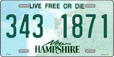 NH license plate 3431871