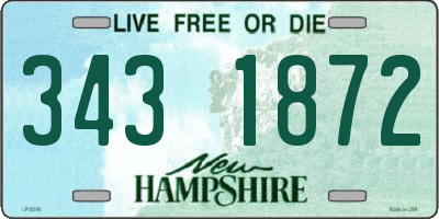 NH license plate 3431872
