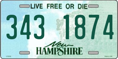 NH license plate 3431874