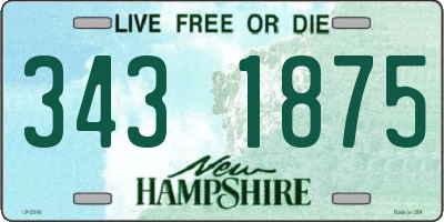 NH license plate 3431875
