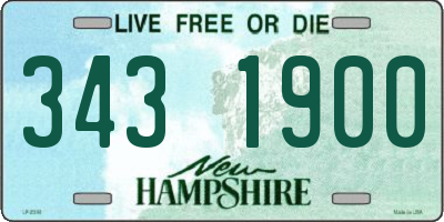 NH license plate 3431900