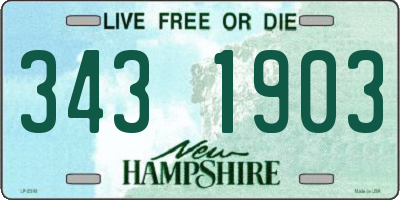 NH license plate 3431903