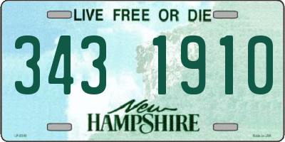 NH license plate 3431910