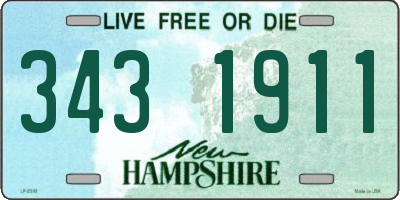 NH license plate 3431911