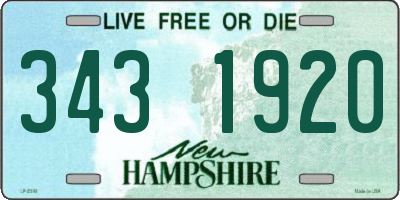 NH license plate 3431920