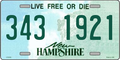 NH license plate 3431921
