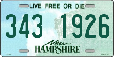NH license plate 3431926