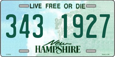 NH license plate 3431927
