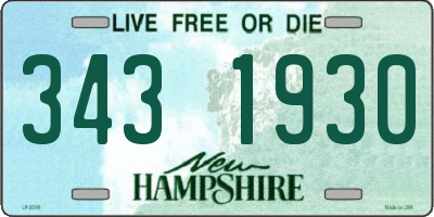 NH license plate 3431930