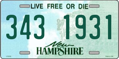 NH license plate 3431931