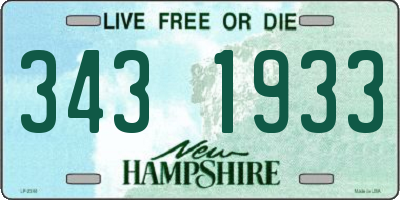 NH license plate 3431933