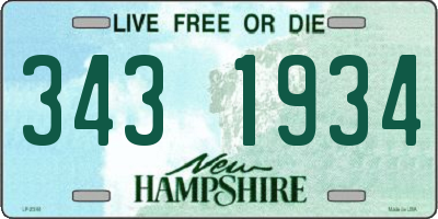 NH license plate 3431934