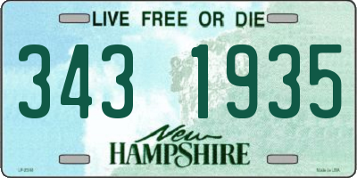 NH license plate 3431935