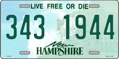 NH license plate 3431944