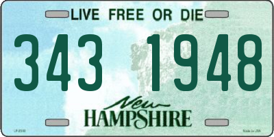 NH license plate 3431948