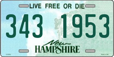 NH license plate 3431953