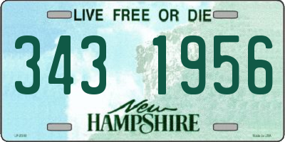 NH license plate 3431956