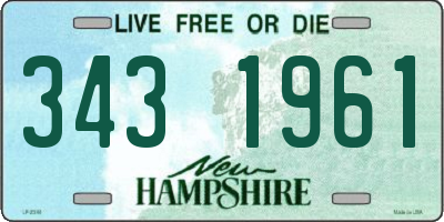 NH license plate 3431961