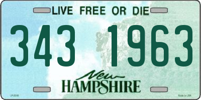 NH license plate 3431963