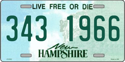 NH license plate 3431966