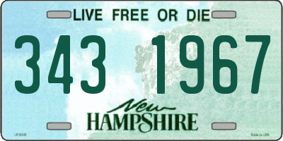 NH license plate 3431967
