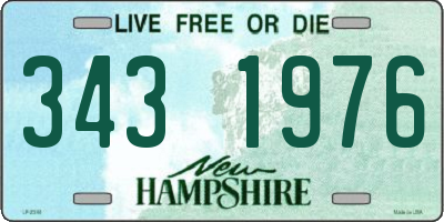 NH license plate 3431976