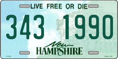 NH license plate 3431990