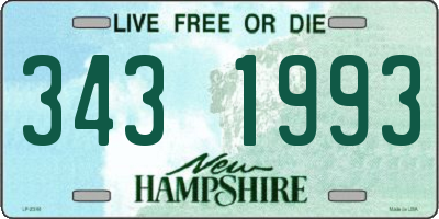 NH license plate 3431993