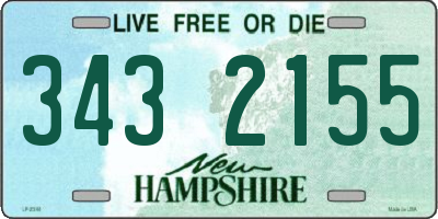 NH license plate 3432155