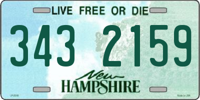 NH license plate 3432159