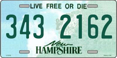 NH license plate 3432162