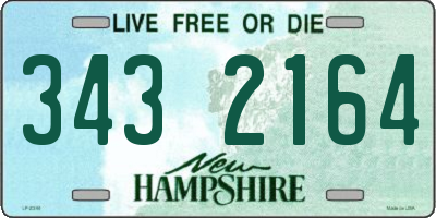 NH license plate 3432164