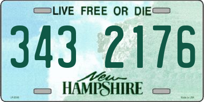 NH license plate 3432176