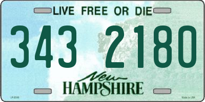 NH license plate 3432180