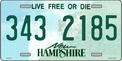 NH license plate 3432185