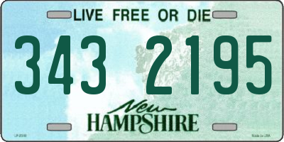 NH license plate 3432195