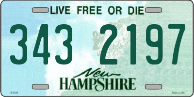 NH license plate 3432197