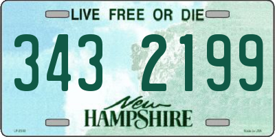 NH license plate 3432199