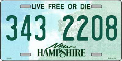NH license plate 3432208