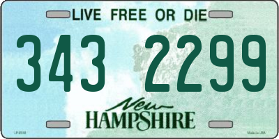 NH license plate 3432299