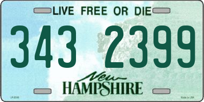 NH license plate 3432399