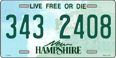 NH license plate 3432408
