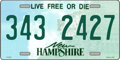 NH license plate 3432427